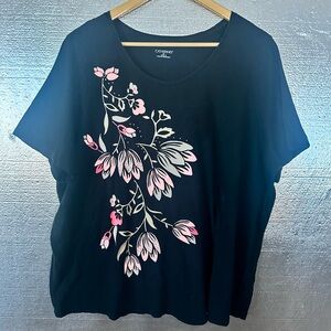 Catherine’s Black Embellished Top 2X